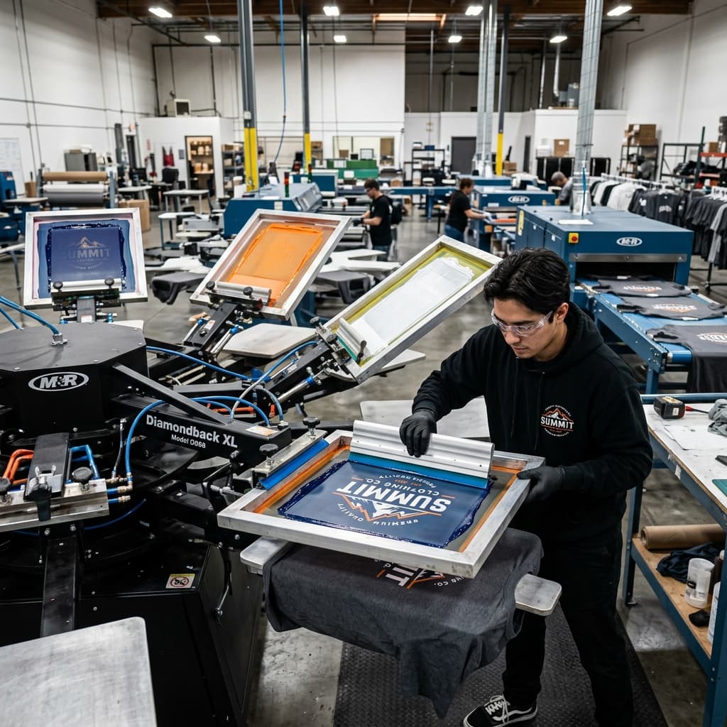 Apparel production stage 07: Printing - Strike-off through to bulk