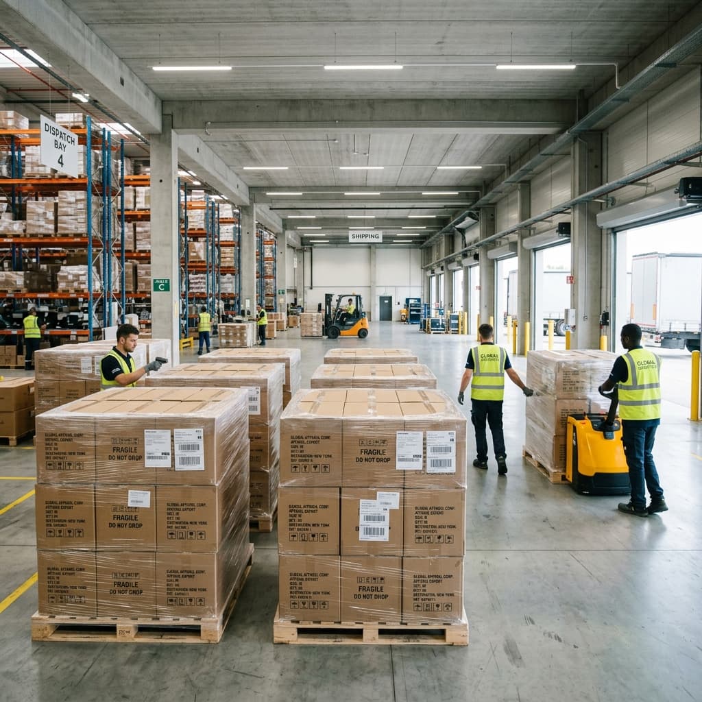 Apparel production stage 12: Shipment - Documents issued on departure